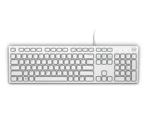 DELL KB-216 UK bílá / Multimediální klávesnice / USB 