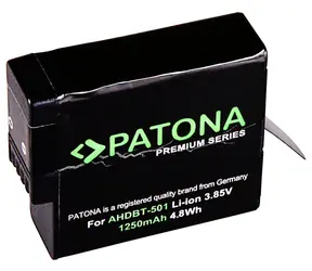 PATONA baterie pro videokameru GoPro Hero 5 & Hero 6 & Hero 20018 & 7 / AABAT-001 / 1250mAh / Li-Ion / Premium