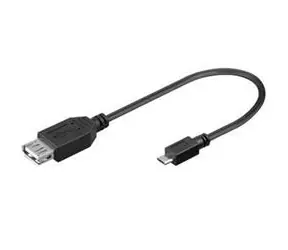 PremiumCord USB redukce kabel USB A F - Micro USB M 20cm / OTG