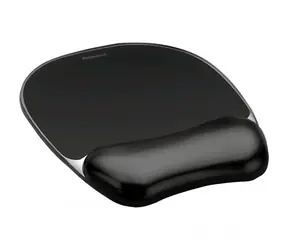 Fellowes CRYSTAL černá / Podložka pod myš a zápěstí / gelová