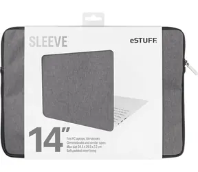 eSTUFF pouzdro pro 14" Notebook tmavě šedá / 34.5 x 24.5 x 2.2 cm