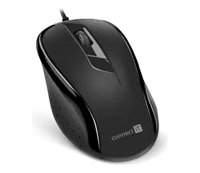 CONNECT IT CMO-1200 černá / Optická myš / 1000DPI / 3 tlačítka / USB / 1.8m