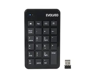 EVOLVEO WN160 bezdrátová numerická klávesnice černá / USB