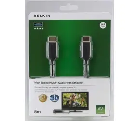 Belkin kabel HDMI HighSpeed 3D s Ethernetem 5m / zlacený