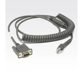 ZEBRA RS232 kabel / DB9pin F / Power-port / svinutý / 3,66m