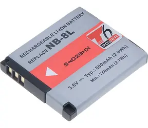 T6 Power Baterie Canon NB-8L / 700mAh / černá