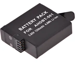 T6 Power Baterie pro GoPro Hero5 Black / AHDBT-501 / AABAT-001 / 1250mAh / černá