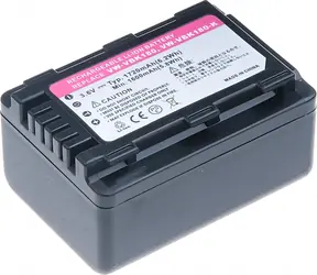 T6 Power Baterie pro Panasonic VW-VBK180 / 1720mAh / černá