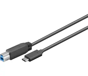 MicroConnect kabel USB3.1 C (M) - USB3.0 B (M) 1m 5Gbit/s černá