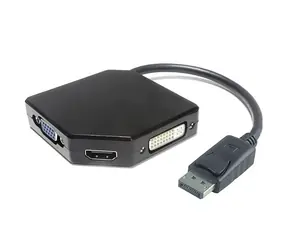 PremiumCord adaptér DisplayPort - HDMI + DVI + VGA 1080p (4K over HDMI)