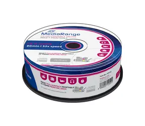 MediaRange CD-R 700MB 52x spindl 25ks - Inkjet Printable