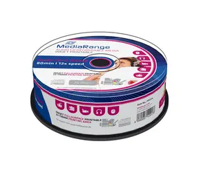 MediaRange CD-R AUDIO 700MB 12x spindl 25ks / Inkjet Printable
