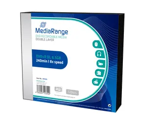 MediaRange DVD+R 8.5GB 8x Dual Layer slimcase 5ks 