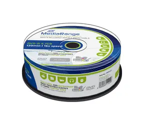 MediaRange DVD-R 4.7GB 16x Waterguard Photo spindl 25ks / Inkjet Printable