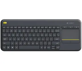 Logitech Wireless K400 Plus UK / Bezdrátová klávesnice / Touchpad / USB / UK