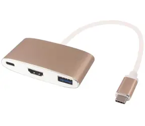 PremiumCord Převodník USB3.1 na HDMI + USB3.0 + PD / USB Power Delivery 