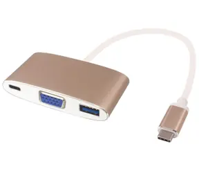 PremiumCord Převodník USB3.1 na VGA + USB3.0 + PD / USB Power Delivery 