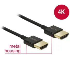 Delock Kabel High Speed HDMI s Ethernetem - HDMI-A samec > HDMI-A samec 3D 4K / 3m / aktivní / Slim Premium