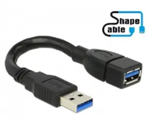 DeLock kabel USB 3.0 A samec > USB 3.0 A samice / 0.15 m