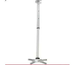 STELL SHO 1091 / Stropní držák pro projektory / výsuvný 60-102cm / náklon 30° / max. 15kg / stříbrný