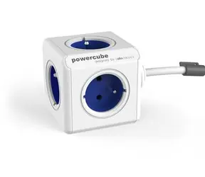 PowerCube Extended modrá / Prodlužovací přívod 230V / 1.5m / 5 zásuvek