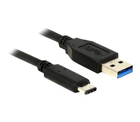 DeLock Kabel SuperSpeed USB 10 Gbps (USB 3.1, Gen 2) Typ A samec > USB Type-C samec 0.5 m černá