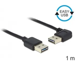 DeLock Kabel EASY-USB 2.0-A samec > samec pravoúhlý / 1 m