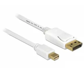 Delock kabel mini Displayport samec > Displayport samec / 3 m / bílý