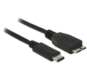 DeLock kabel SuperSpeed USB 10 Gbps (USB 3.1, Gen 2) USB Type-C samec > USB type Micro-B samec 0.5 m černá