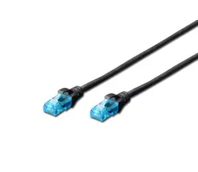 DIGITUS Ecoline Patch Cable černý 3m / UTP / CAT 5e / AWG 26:7 