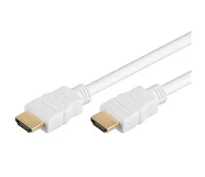 PremiumCord HDMI 1.4 High Speed + Ethernet kabel 10m bílá / podpora 4K / zlacené konektory 