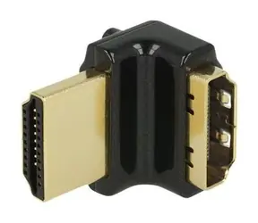 Delock Adaptér High Speed HDMI s Ethernetem – HDMI-A samice > HDMI-A samec 4K / 90° pravoúhlý nahoru / černý