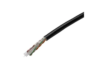DATACOM UTP drát CAT6 / PE / 100m / černý / OUTDOOR