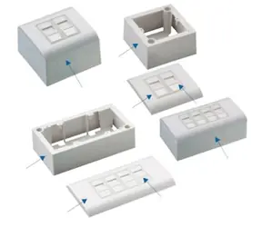 DATACOM Modulová datová zásuvka UTP CAT5E / 4xRJ45 / na i pod omítku