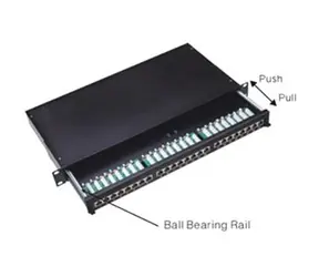 DATACOM Patch panel CAT5E 24p. / 1U / STP / 19" / černý / vyvázání