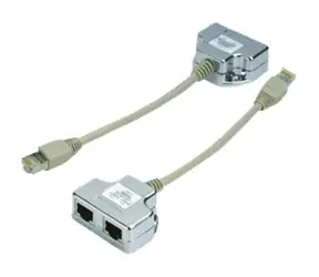 DATACOM Rozbočka 1xRJ45 na 1xRJ11+RJ45 / STP / CAT5E