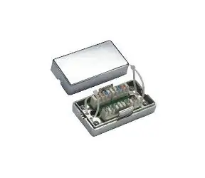 DATACOM Spojovací BOX STP / CAT5E / 2* zářez. pole / Stříbrná 