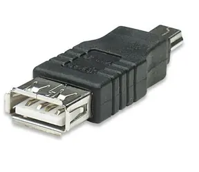 Manhattan Hi-Speed USB adapter A female to Mini-B male / černý