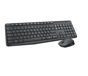 Logitech Wireless Desktop MK235 / Klávesnice / Myš / USB / Černá / US