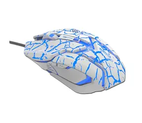 E-BLUE Myš Auroza Gaming (MMEBE39UGT0R) bílá / herní / optická / 4000DPI / 6tl. / 1 kolečko / drátová (USB)
