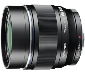 Olympus M. ZUIKO PREMIUM ET-M7518 černá / 75mm / 1:1:8 (ekv. 150mm) pevný teleobjektiv / celokovový 