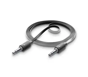 CellularLine MUSIC 2m černá / Audio kabel / plochý / 2x jack 3,5mm