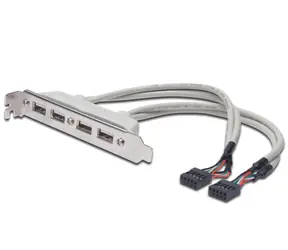 DIGITUS záslepka slotu s 4 USB porty / kabel 2x 10 Pin / 0.25m