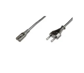 PremiumCord napájecí kabel pro notebooky 2-pólový, délka 3m, černý