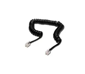DIGITUS kabel RJ10 pro telefonní sluchátko, kroucený, černý, délka 4 metry