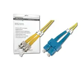 Digitus Fiber Optic Patch Cord, LC to ST, Singlemode 09/125 µ, Duplex, 3m