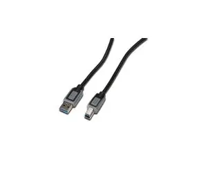 Digitus USB 3.0 kabel A/samec na B-samec 1,8m, černošedý