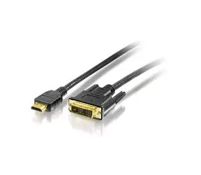 equip HDMI/-DVI Digital Adapter Cable 3,0m, černý, HQ