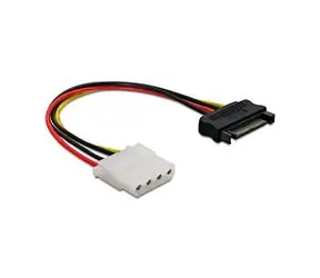 Power Adapter SATA 15-pin samec na Molex samice 4-pin, 12cm