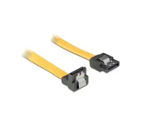 DeLock SATA kabel lomený se zámečkem propojovací 0,1m